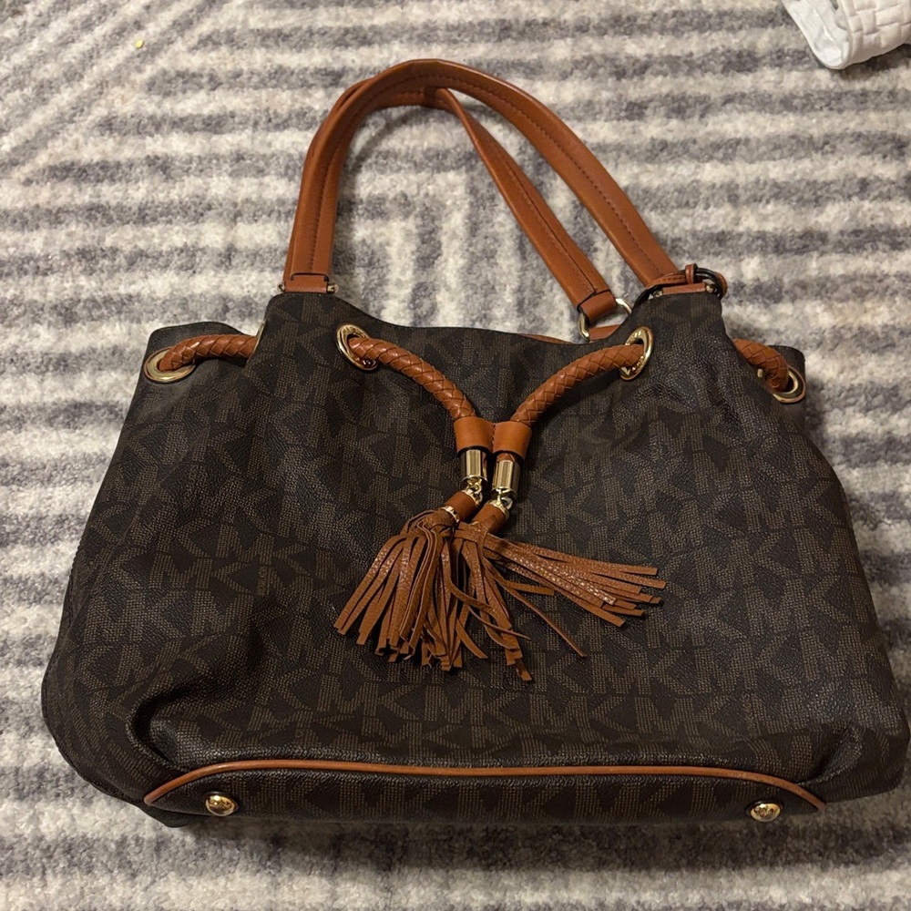 MICHAEL Michael Kors Brown Shoulder Bag with Tassels